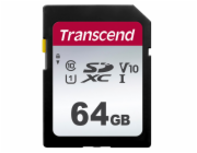 TRANSCEND SDXC karta 64GB 300S, UHS-I U3 V10 (R:100/W:25 MB/s)