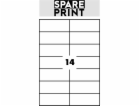 SPARE PRINT PREMIUM Samolepicí etikety bílé, 100 archů A4...