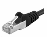 PREMIUMCORD Patch kabel CAT6a S-FTP, RJ45-RJ45, AWG 26/7 0,25m černá