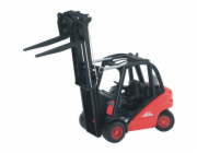 BRUDER Linde Gabelstapler H30D (schwarz/rot, mit Anhängerkupplung und 2 Paletten)