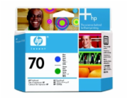 HP 70 - Modrá, zelená - tisková hlava - pro DesignJet HD Pro MFP, T120, Z2100, Z3100, Z3100ps, Z3200, Z3200ps, Z5200, Z5400