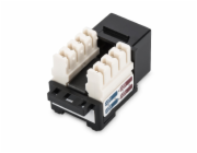 Digitus CAT 6 Keystone Jack, nestíněný RJ45 na LSA, barva černá