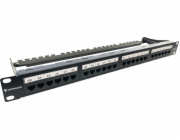 Digitus Patch Panel 19",CAT6,8P8C,LSA,1U,24 x RJ45, nestíněný,černý