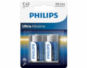Philips baterie C ExtremeLife+, alkalická - 2ks