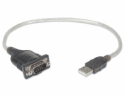 MANHATTAN převodník z USB na sériový port (USB AM / DB9M, RS232), blistr