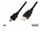 Digitus USB kabel USB A samec na B-mini 5pin samec, 2x st...
