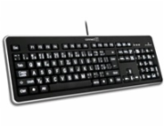 CONNECT IT Klávesnice CI-71 s LED podsvícením a VELKÝM fontem, USB