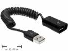 Delock kabel USB 2.0, prodlužovací, samec/samice, kroucen...