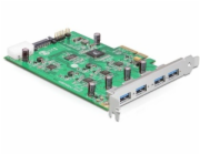 Delock PCI Express Card x4 > 4 x External - USB adaptér - PCIe 2.0 x4 - USB 3.0 x 4