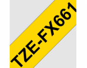 BROTHER TZEFX661 - kazeta TZ šírky 36mm, flexibilní lamino páskou TZE-FX661, žlutá/černé písmo