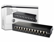 DIGITUS Desktop CAT 6A Patch Panel, stíněný třídy EA, 12 portů RJ45, 8P8C, LSA