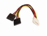 GEMBIRD Kabel SATA napájecí 15cm interní (redukce molex 5,25"/2x SATA)