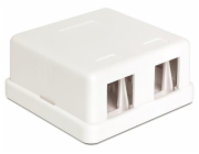 Delock Keystone Surface Mounted Box - Kryt zásuvné jednotky - bílá - 2 porty