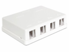 Delock Keystone Box 4-portový, nástěný