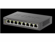 D-Link DGS-1008P 8-port Gigabit Desktop Switch, 4 porty jsou PoE+, PoE budget 68W