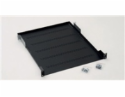 TRITON Police s perforací 19", 1U/350mm, nosnost 40kg, černá