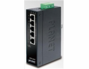 Planet ISW-501T, 5x 10/100, DIN,IP30, rozšířený teplotní rozsah -40~75 st.C