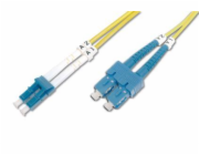 Digitus LWL Patchkabel, Duplex, LC > SC Stecker, Singlemode OS2 (gelb, 3 Meter)