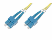 Digitus LWL Patchkabel, Duplex, SC > SC Stecker, Singlemode OS2 (gelb, 2 Meter)