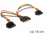 DeLOCK Y-kabel Napájení SATA 15 pin > 2 x SATA HDD