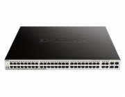 D-Link DGS-1210-52MP D-Link DGS-1210-52MP L2/L3 Smart+ PoE switch, 48x GbE PoE+, 4x RJ45/SFP, PoE 370W
