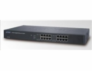 Planet GSW-1601 Switch 16x 10/100/1000, kov, rackmount, fanless
