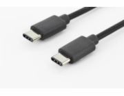 Digitus USB 2.0 Anschlusskabel USB-C > USB-C (schwarz, 1 Meter, PD, Laden mit bis zu 15 Watt)
