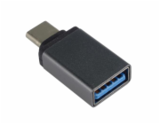PREMIUMCORD Adapter USB 3.1 C/male - USB 3.0 A/female, metal grey, OTG