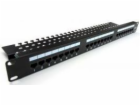 Digitus Patch panel 19" 24 portů, kat. 5e, U/UTP, 1U, drž...