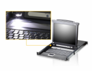 ATEN CL5708M-ATA-AG SINGLE RAIL 8P PS/2-USB LCDKVMP 17INCH W/LED LIGHT/USA KB/EU
