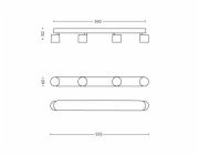 Směrové světlo PHILIPS STAR 562443116, 4 × 4,5 W, LED