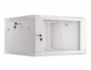 LANBERG 19" RACKOVÁ SKŘÍŇ PRO MONTÁŽ NA STĚNU 6U/600X600 (FLAT PACK) S PROSKLENÝMI DVEŘMI ŠEDÁ V2