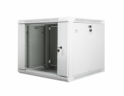 LANBERG Nástěnná jednodílná skříň 19", 9U 600x600 snadná a rychlá montáž (v rozloženém stavu) šedá (RAL7035)