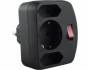 REV 3-fach Adapter s Schalter  cerna