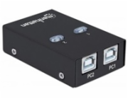 MANHATTAN USB 2.0 přepínač 2:1 (switch, 1 zařízení pro 2 PC)