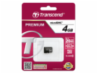 TRANSCEND MicroSDHC karta 4GB Class 10, bez adaptéru