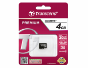 TRANSCEND MicroSDHC karta 4GB Class 10, bez adaptéru