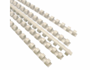 EUROSUPPLIES plastové hřbety/ formát A4/ 12,5mm/ bílé/ 100 pack
