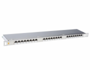 19" patch panel Solarix 24xRJ45 CAT6 STP s vyvazovací lištou 0,5U SX24HD-6-STP-SL