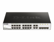 D-Link DGS-1210-20 20-port Gigabit Smart+ Switch, 16x GbE, 4x RJ45/SFP, fanless