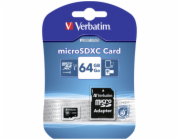 VERBATIM MicroSDXC karta 64GB Premium, U1 + adaptér