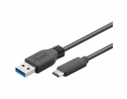 PremiumCord Kabel USB 3.1 konektor C/male - USB 3.0 A/male, černý, 1m