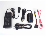 PREMIUMCORD USB 2.0 - IDE + SATA adapter s kabelem a přídavným zdrojem