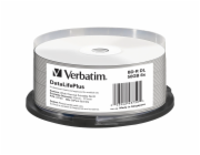 1x25 Verbatim BD-R Blu-Ray 50GB  6x Speed thermal printable CB