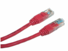 PREMIUMCORD Patch kabel UTP RJ45-RJ45 CAT5e 1m červená