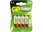 GP alkalická baterie SUPER AA (LR6) 4BL