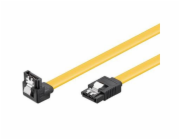 PremiumCord 0,2m SATA 3.0 datový kabel 1.5GBs / 3GBs / 6GBs, kov.západka, 90°