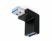 Redukce USB 3.0. A/M  - USB 3.0 A/F pod úhlem 90