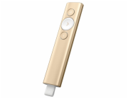 LOGITECH Spotlight Presentation remote control 3 buttons gold
