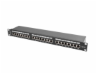 LANBERG PATCH PANEL 24 PORT 1U 19” CAT.5E SHIELDED BLACK